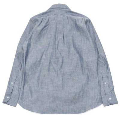 画像2: INDIVIDUALIZED SHIRTS（インディビジュアライズドシャツ）Classic Fit B.D. Shirt（クラシックフィットボタンダウンシャツ）"RIGID CHAMBRAY"/Blue（ブルー）※14Hサイズのみ