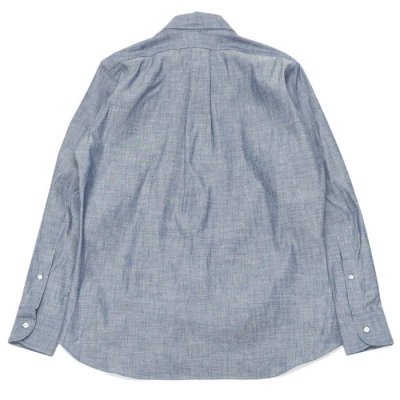 画像2: INDIVIDUALIZED SHIRTS（インディビジュアライズドシャツ）Classic Fit B.D. Shirt（クラシックフィットボタンダウンシャツ）"RIGID CHAMBRAY"/Blue（ブルー）