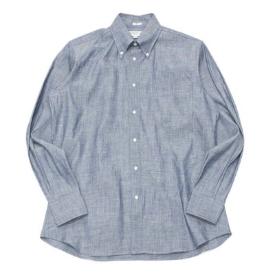 画像1: INDIVIDUALIZED SHIRTS（インディビジュアライズドシャツ）Classic Fit B.D. Shirt（クラシックフィットボタンダウンシャツ）"RIGID CHAMBRAY"/Blue（ブルー）※14Hサイズのみ