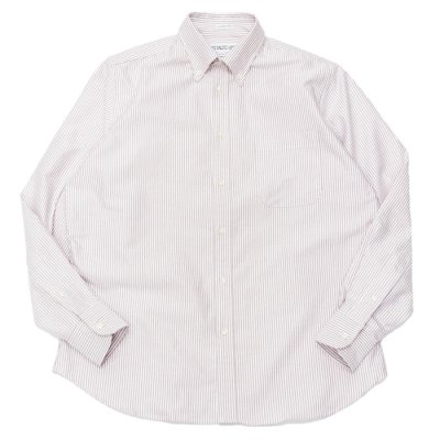 画像1: INDIVIDUALIZED SHIRTS（インディビジュアライズドシャツ）Classic Fit MBDM B.D. Shirt（クラシックフィットボタンダウンシャツ）"CANDY STRIPE"/Red（レッド）※14Hのみ
