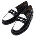 画像2: G.H.BASS（ジーエイチバス）LARSON MOC PENNY LOAFER（ラーソンモックペニーローファー）レザーソール/Black×White（ブラック×ホワイト） (2)