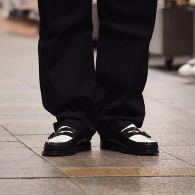 画像8: G.H.BASS（ジーエイチバス）LARSON Moc Penny Loafer（ラーソン：モックペニーローファー）"Leather Sole" / Black×White（ブラック×ホワイト）