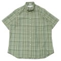 INDIVIDUALIZED SHIRTS(インディビジュアライズドシャツ)Classic Fit Short Sleeve MBDM B.D.Shirt(クラシックフィットショートスリーブボタンダウンシャツ)"HOT WEATHER MADRAS" / Basil(バジル)