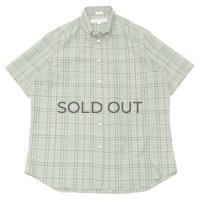 ＜40%OFF＞INDIVIDUALIZED SHIRTS（インディビジュアライズドシャツ）Classic Fit Short Sleeve MBDM B.D.Shirt（クラシックフィットショートスリーブボタンダウンシャツ）"HOT WEATHER MADRAS" / Basil（バジル）※サイズ15のみ