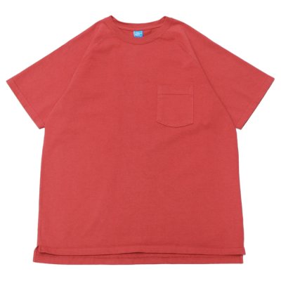 画像1: Good On（グッドオン）Short Sleeve Heavy Raglan Pocket Tee（ショートスリーブヘビーラグランポケットTシャツ）"Reactive Dye"/Flamingo（フラミンゴ）