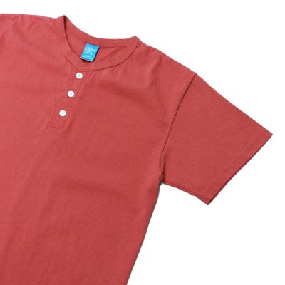 画像4: Good On（グッドオン）Short Sleeve Henley Neck Tee（ショートスリーブヘンリーネックTシャツ）"Reactive Dye" / Flamingo（フラミンゴ）※Sサイズのみ