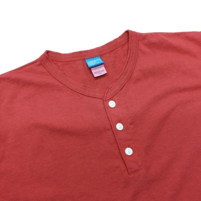 画像3: Good On（グッドオン）Short Sleeve Henley Neck Tee（ショートスリーブヘンリーネックTシャツ）"Reactive Dye" / Flamingo（フラミンゴ）※Sサイズのみ