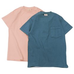 Goodwear（グッドウェア）Short Sleeve Crew Neck Pocket Tee/Greyish Pink（グレイッシュピンク）・Smoky Cobalt（スモーキーコバルト）