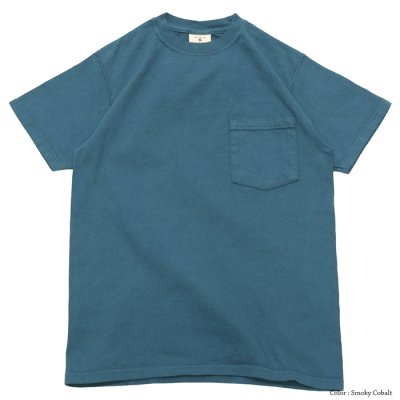 画像1: 『OUTLET』Goodwear（グッドウェア）Short Sleeve Crew Neck Pocket Tee（ショートスリーブクルーネックポケットT）/ Smoky Cobalt（スモーキーコバルト）※XLサイズのみ