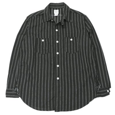 画像1: Post O'Alls（ポストオーバーオールズ）St.Louis（セント・ルイス）Dobby Stripe/Black（ブラック）