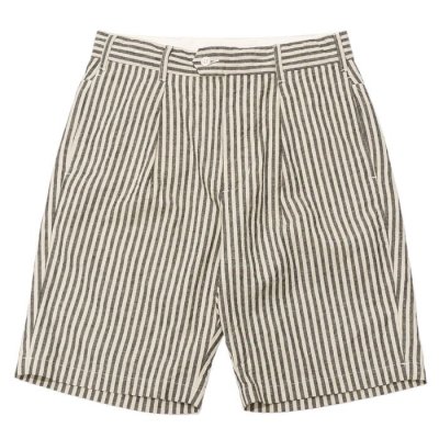 画像1: ENGINEERED GARMENTS（エンジニアードガーメンツ）Sunset Short（サンセットショーツ）"LC Stripe" / Natural×Black（ナチュラル×ブラック）