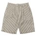 画像1: ENGINEERED GARMENTS（エンジニアードガーメンツ）Sunset Short（サンセットショーツ）"LC Stripe" / Natural×Black（ナチュラル×ブラック） (1)