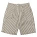 画像1: ENGINEERED GARMENTS（エンジニアードガーメンツ）SUNSET SHORT（サンセットショーツ）LC Stripe/Natural×Black（ナチュラル×ブラック） (1)