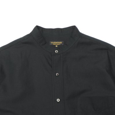 画像6: *A VONTADE(アボンタージ)Banded Collar Shirts(バンドカラーシャツ)"Cotton Linen Chambray" / White(ホワイト)・Black(ブラック)