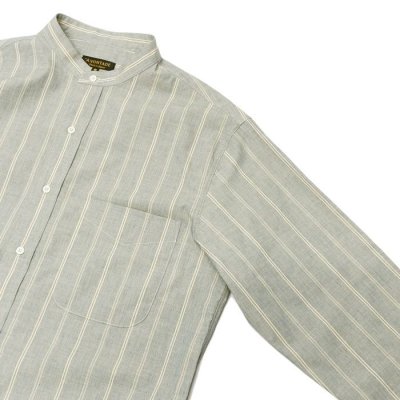 画像4: *A VONTADE（アボンタージ）Banded Collar Shirts（バンドカラーシャツ）"End on End Broad" / Blue Stripe（ブルーストライプ）※Mサイズのみ