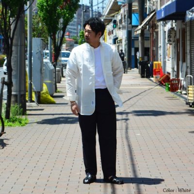 画像12: *A VONTADE(アボンタージ)Banded Collar Shirts(バンドカラーシャツ)"Cotton Linen Chambray" / White(ホワイト)・Black(ブラック)