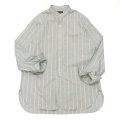 A VONTADE（アボンタージ）Banded Collar Shirts（バンドカラーシャツ）End on End Broad/Blue Stripe（ブルーストライプ）