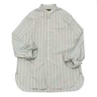 *A VONTADE（アボンタージ）Banded Collar Shirts（バンドカラーシャツ）"End on End Broad" / Blue Stripe（ブルーストライプ）※Mサイズのみ