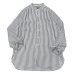画像1: A VONTADE（アボンタージ）Banded Collar Shirts（バンドカラーシャツ）Cotton Linen Chambray/Navy Stripe（ネイビーストライプ） (1)