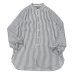 画像1: *A VONTADE（アボンタージ）Banded Collar Shirts（バンドカラーシャツ）"Cotton Linen Chambray" / Navy Stripe（ネイビーストライプ） (1)