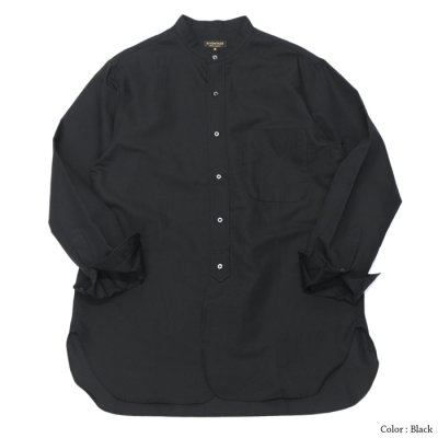 画像4: *A VONTADE(アボンタージ)Banded Collar Shirts(バンドカラーシャツ)"Cotton Linen Chambray" / White(ホワイト)・Black(ブラック)