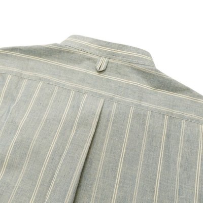 画像6: *A VONTADE（アボンタージ）Banded Collar Shirts（バンドカラーシャツ）"End on End Broad" / Blue Stripe（ブルーストライプ）※Mサイズのみ
