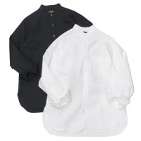 *A VONTADE（アボンタージ）Banded Collar Shirts（バンドカラーシャツ）"Cotton Linen Chambray" / White（ホワイト）・Black（ブラック）