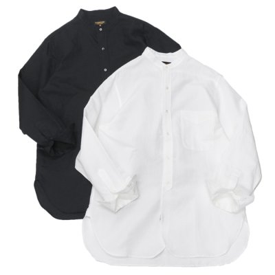 画像1: *A VONTADE（アボンタージ）Banded Collar Shirts（バンドカラーシャツ）"Cotton Linen Chambray" / White（ホワイト）・Black（ブラック）