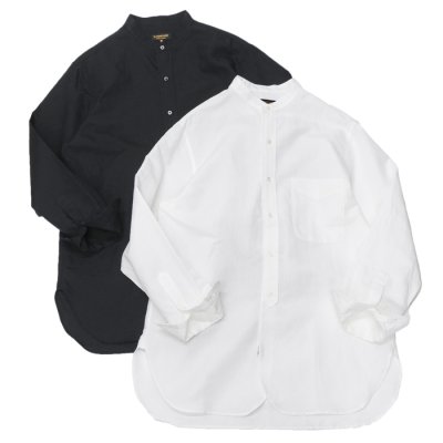 画像1: A VONTADE（アボンタージ）Banded Collar Shirts（バンドカラーシャツ）Cotton Linen Chambray/White（ホワイト）・Black（ブラック）