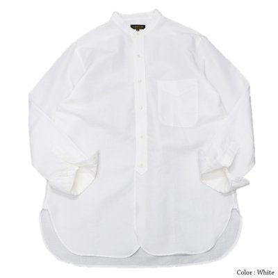 画像2: A VONTADE（アボンタージ）Banded Collar Shirts（バンドカラーシャツ）Cotton Linen Chambray/White（ホワイト）・Black（ブラック）