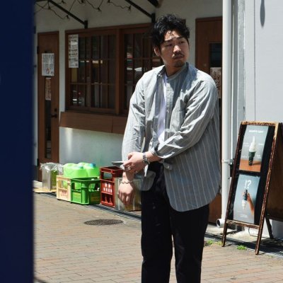 画像9: *A VONTADE（アボンタージ）Banded Collar Shirts（バンドカラーシャツ）"End on End Broad" / Blue Stripe（ブルーストライプ）※Mサイズのみ