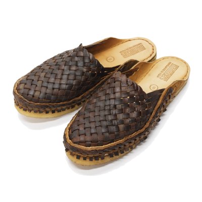 画像1: MOHINDERS（モヒンダーズ）CITY SLIPPER（シティースリッパ）WOVEN/Oiled Brown（オイルドブラウン）