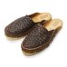 画像1: MOHINDERS（モヒンダーズ）CITY SLIPPER（シティースリッパ）WOVEN/Oiled Brown（オイルドブラウン） (1)