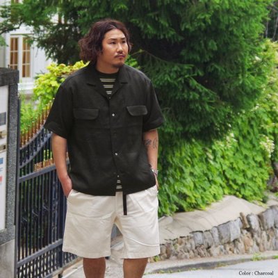 画像17: Nigel Cabourn（ナイジェル・ケーボン）OPEN COLLAR SHIRT（オープンカラーシャツ）"LINEN TWILL / 4Colors (全4色展開）