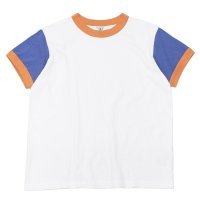 FilMelange（フィルメランジェ）VOLKER（ヴォルカー）"ヴィンテージ天竺"/White×Delft×Orange（ホワイト×デルフトブルー×オレンジ）