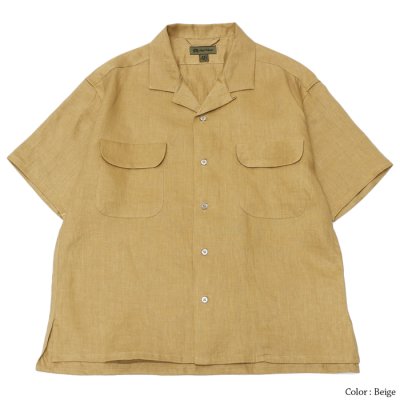 画像4: Nigel Cabourn（ナイジェル・ケーボン）OPEN COLLAR SHIRT（オープンカラーシャツ）"LINEN TWILL / 4Colors (全4色展開）