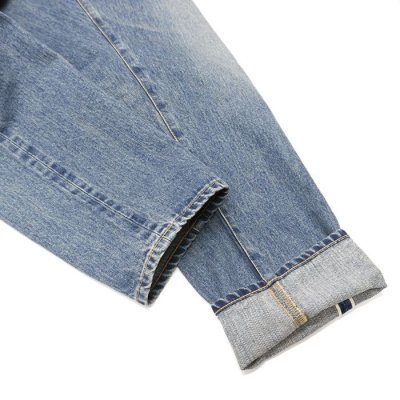 画像6: F.O.B FACTORY（エフオービーファクトリー）SELVEDGE 66 DENIM 5P（セルヴィッチ66デニム5P）"13oz Selvedge Denim" / Used（ユーズド加工）【裾上げ無料】