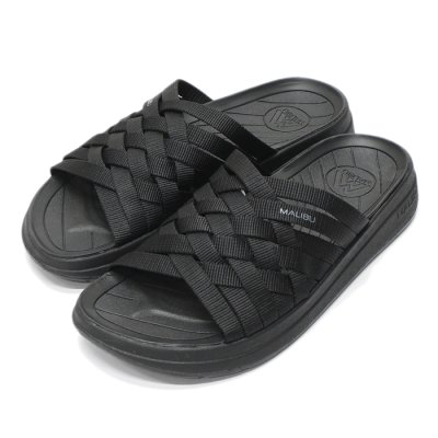 画像1: MALIBU SANDALS（マリブサンダルズ）ZUMA（ズマ）POLYESTER/Black×Black（ブラック×ブラック）