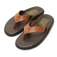 ISLAND SLIPPER（アイランドスリッパ）PB202 (レザートングサンダル・ブラックソール) / Chocolate×Whisky（チョコレート×ウイスキー）