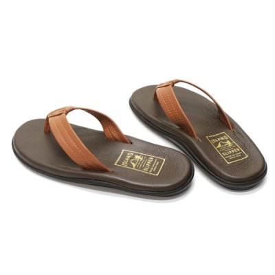 画像5: ISLAND SLIPPER（アイランドスリッパ）PB202 (レザートングサンダル・ブラックソール) / Chocolate×Whisky（チョコレート×ウイスキー）