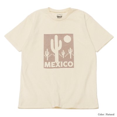 画像2: Mixta（ミクスタ）Short Sleeve Print Tee（ショートスリーブプリントTシャツ）"MEXICO"/Natural（ナチュラル）・Vintage Black（ヴィンテージブラック）