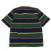 画像2: BARBARIAN（バーバリアン）カジュアルラガーシャツショートスリーブ 8oz-NEW FIT-（ALTERNATING STRIPES）/Navy×Gold×Bottle×Red（ネイビー×ゴールド×ボトル×レッド） (2)