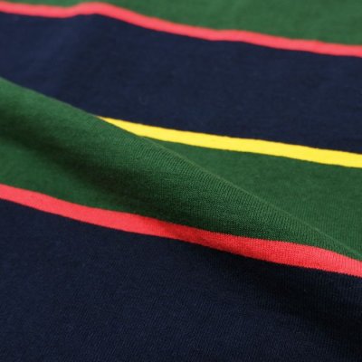 画像6: BARBARIAN（バーバリアン）Light Weight Rugby Collar Shirt S/S（ライトウェイト ラグビーカラーシャツS/S） ”ALTERNATING STRIPES" / Navy×Gold×Bottle×Red（ネイビー×ゴールド×ボトル×レッド）
