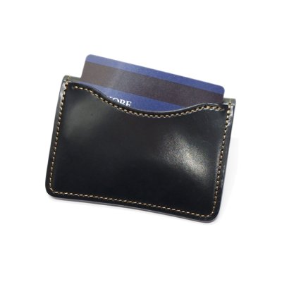 画像9: WILD SWANS(ワイルドスワンズ)Tongue(タング)マルチコインケース/ブラック"シェルコードバン"×バーガンディ"型押しイングリッシュブライドル"