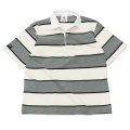 BARBARIAN（バーバリアン）カジュアルラガーシャツショートスリーブ 8oz-NEW FIT-（ALTERNATING STRIPES）/Ivory×Bottle×Oxford×Navy（アイボリー×ボトル×オックスフォード×ネイビー）