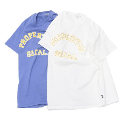 画像1: Sloppy Supply（スラッピーサプライ）Short Sleeve Print Tee（ショートスリーブプリントTシャツ）"SO.CAL"/White（ホワイト）・Blue（ブルー）