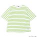画像2: BARBARIAN（バーバリアン）カジュアルクルーネックシャツショートスリーブ ”TWO COLOUR STRIPES" レディース / White×Apple（ホワイト×アップル）・White×Brown（ホワイト×ブラウン） (2)