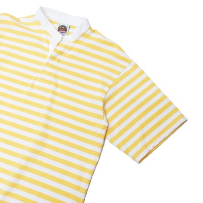 画像4: BARBARIAN（バーバリアン）W's Casual Henry Neck Shirt S/S（ウィメンズ カジュアルヘンリーネックシャツショートスリーブ） "BASQUE STRIPES" / Yellow×White（イエロー×ホワイト）