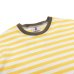 画像6: BARBARIAN（バーバリアン）カジュアルクルーネックシャツショートスリーブ 　”1/2 TWO COLOUR STRIPES” / Yellow×White+Graphite（イエロー×ホワイト+グラファイト）・Black×White+Raspberry（ブラック×ホワイト+ラズベリー）