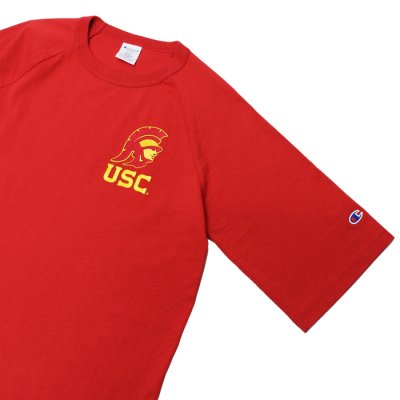 画像5: Champion（チャンピオン）T1011 US Print Raglan Sleeve T-Shirt（ティーテンイレブンUSプリントラグランスリーブTシャツ）"USC・Made in USA" / Cardinal（カーディナル）